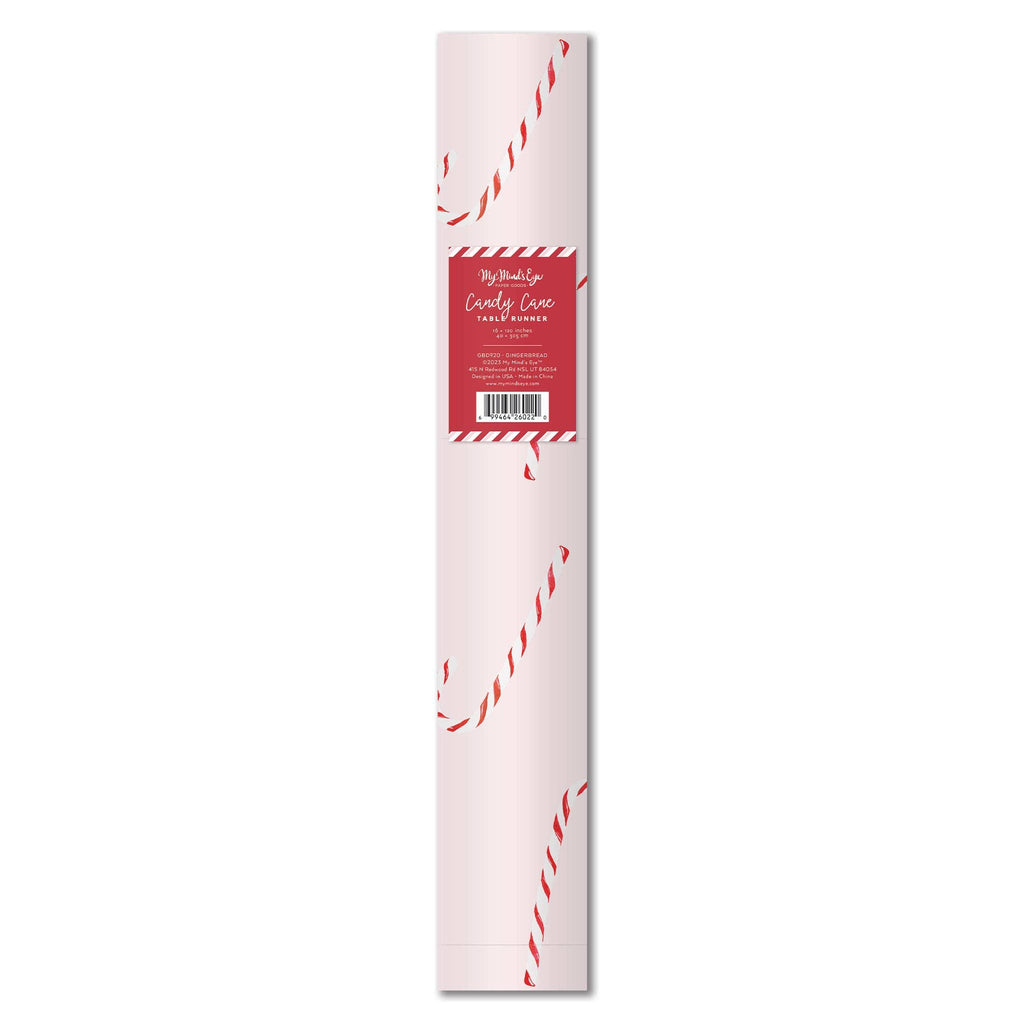 Whimsy Santa Candy Cane Paper Table Runner