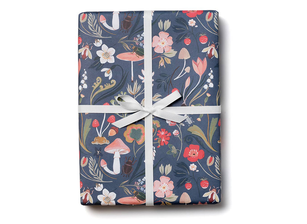 Forest Blue Wrapping Paper Sheets (Roll of 3)