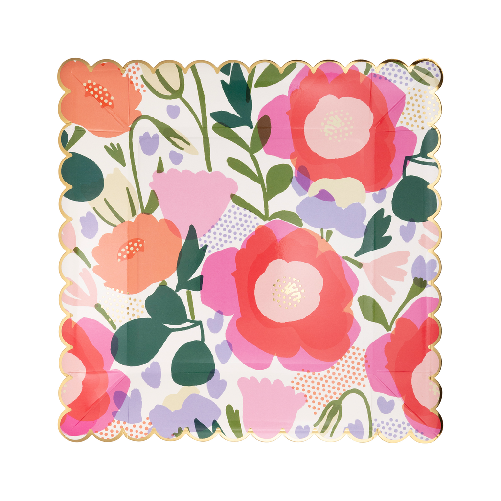 Spring Floral Plates 9"
