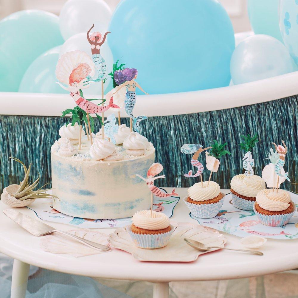 Meri-Meri-Mermaid-Cake-Toppers-Styled-Party