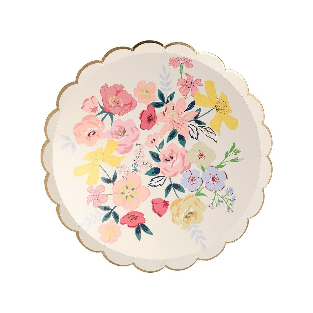 Meri-Meri-Party-English-Garden-Floral-Small-Side-Dessert-Plates-Centered-Flowers-Pattern