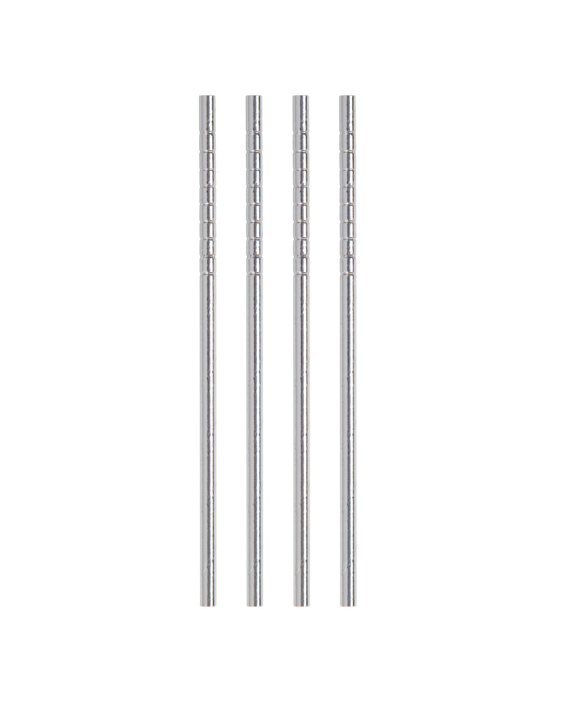 Metallic Silver Paper Straws