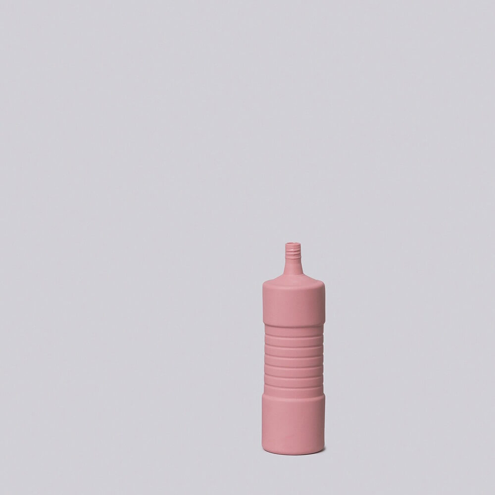 Middle-Kingdom-Ceramic-Plastic-Bottle-Ribbed-Vase-Beet