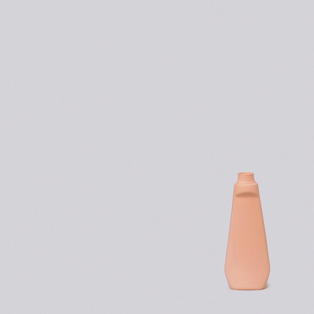 Middle-Kingdom-Ceramic-Plastic-Lotion-Bottle-Vase-Orange