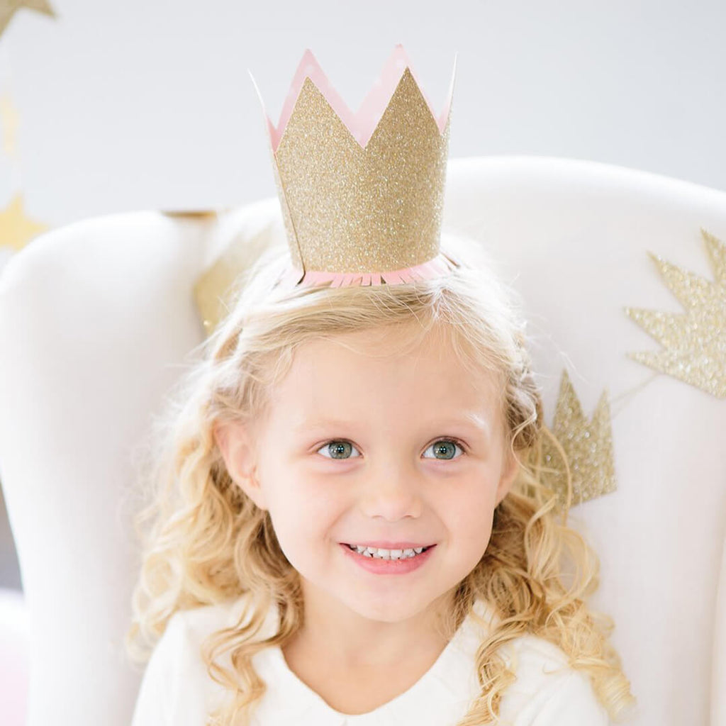 My-Minds-Eye-Gold-Glitter-Paper-Prince-Princess-Party-Crown-On-Child
