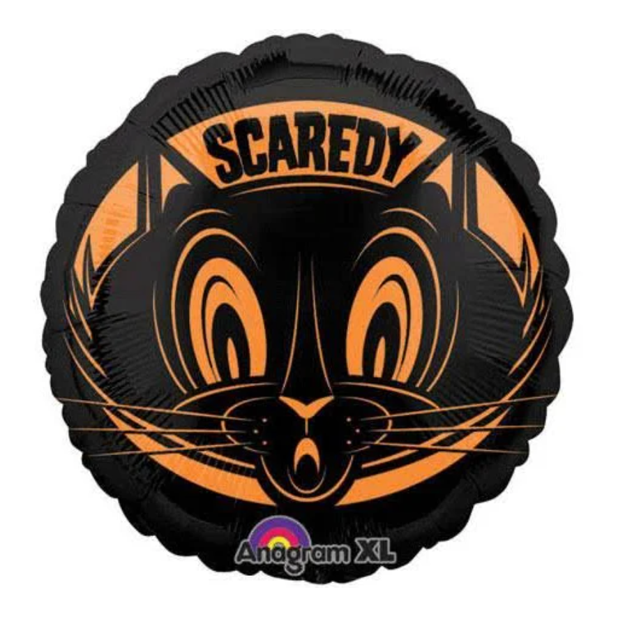 Scaredy Cat Foil Balloon 18"
