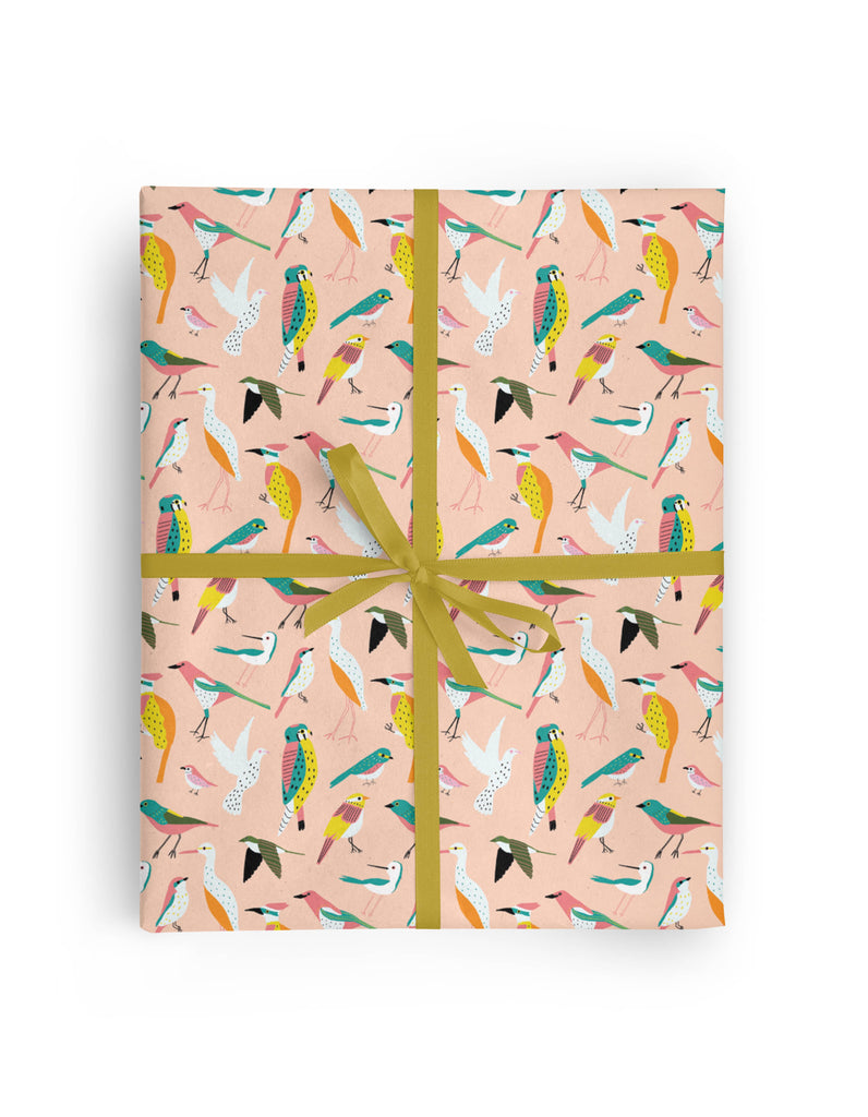 BIRDS Rolled Gift Wrap