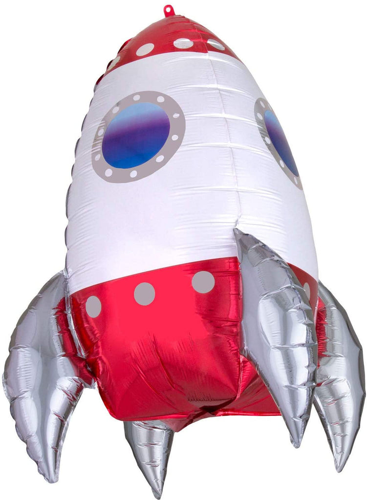 Rocket Ship Foil Balloon 29"