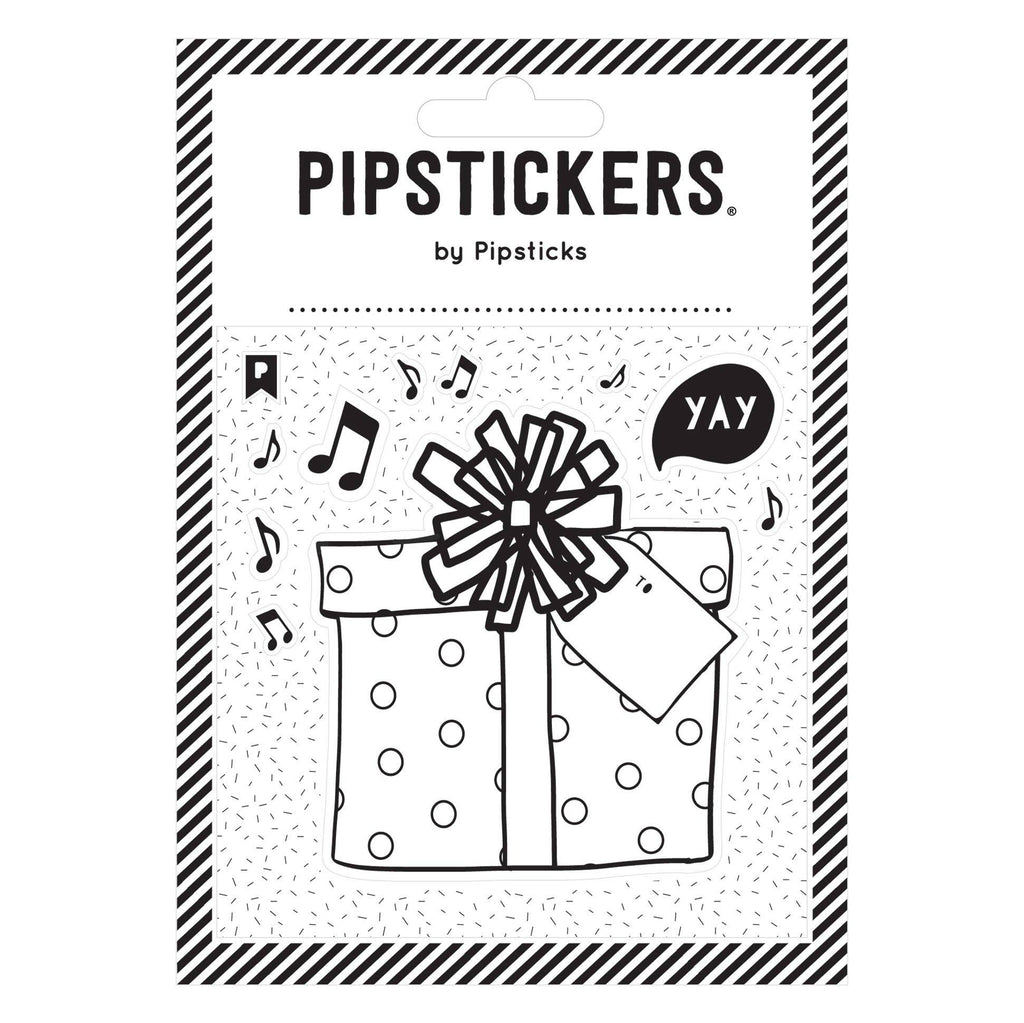 Color-in YAY Present Stickers