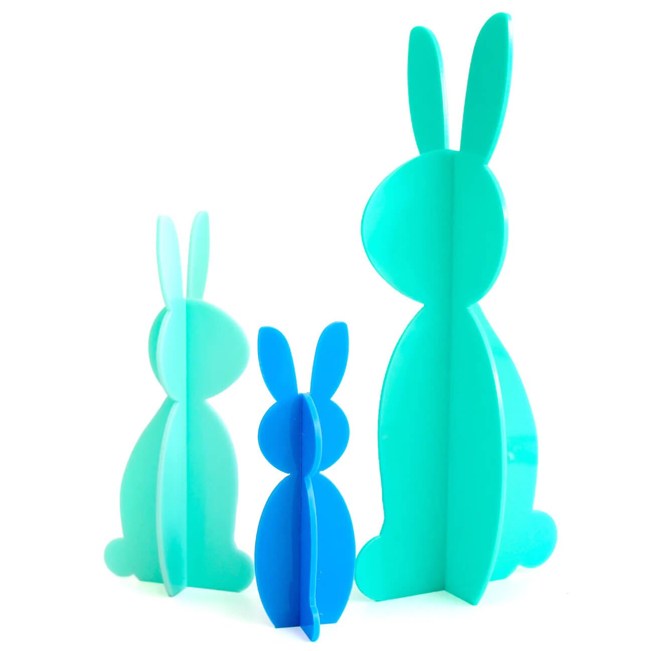 Blue Acrylic Bunny Set - bubblegum market