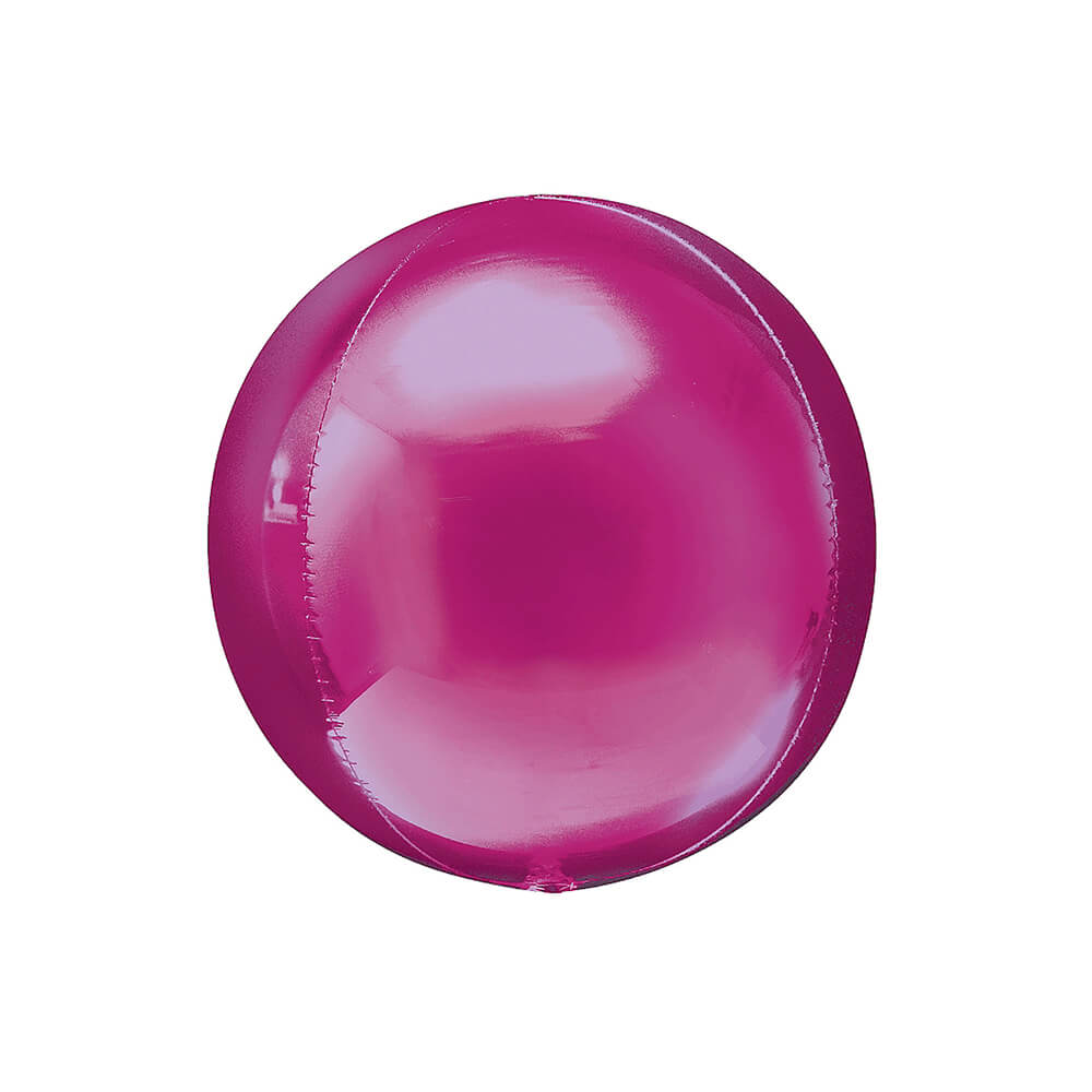 Bright Pink Orbz Foil Balloon 16" - bubblegum market