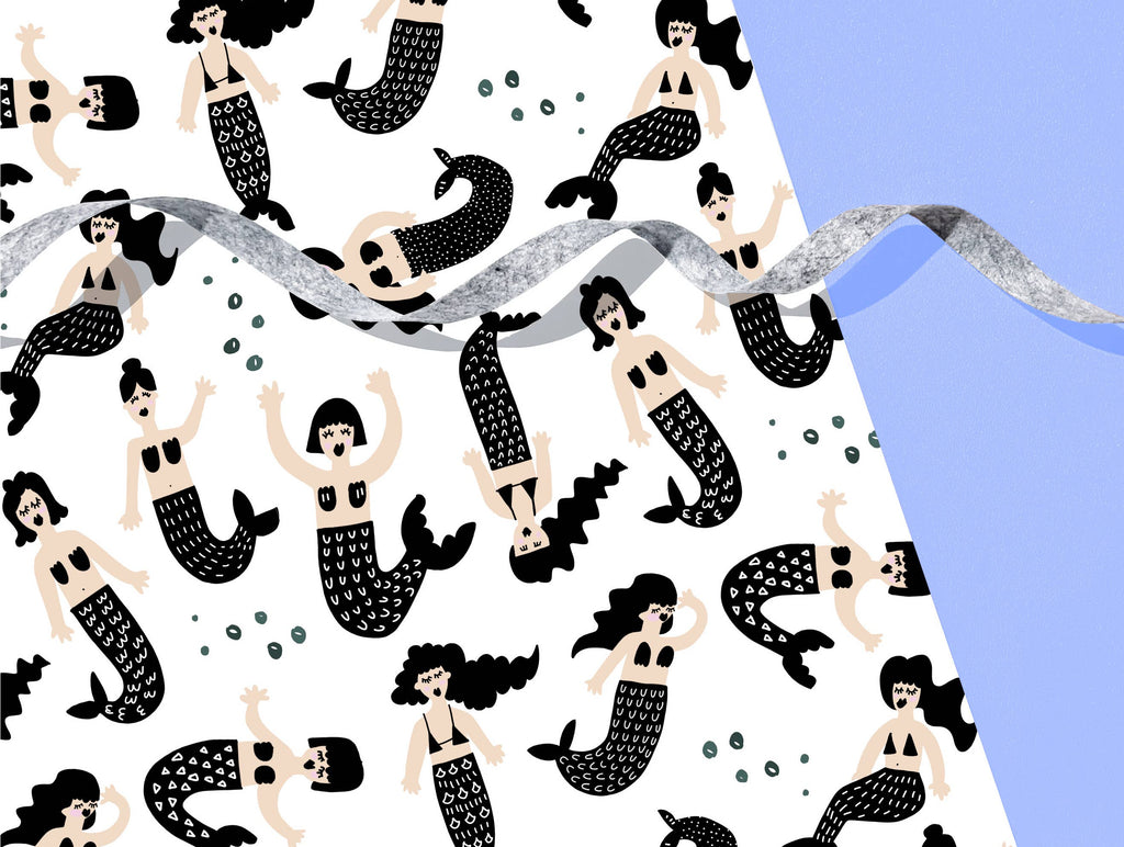 Mermaid Wrapping Paper Sheets (Roll of 3)
