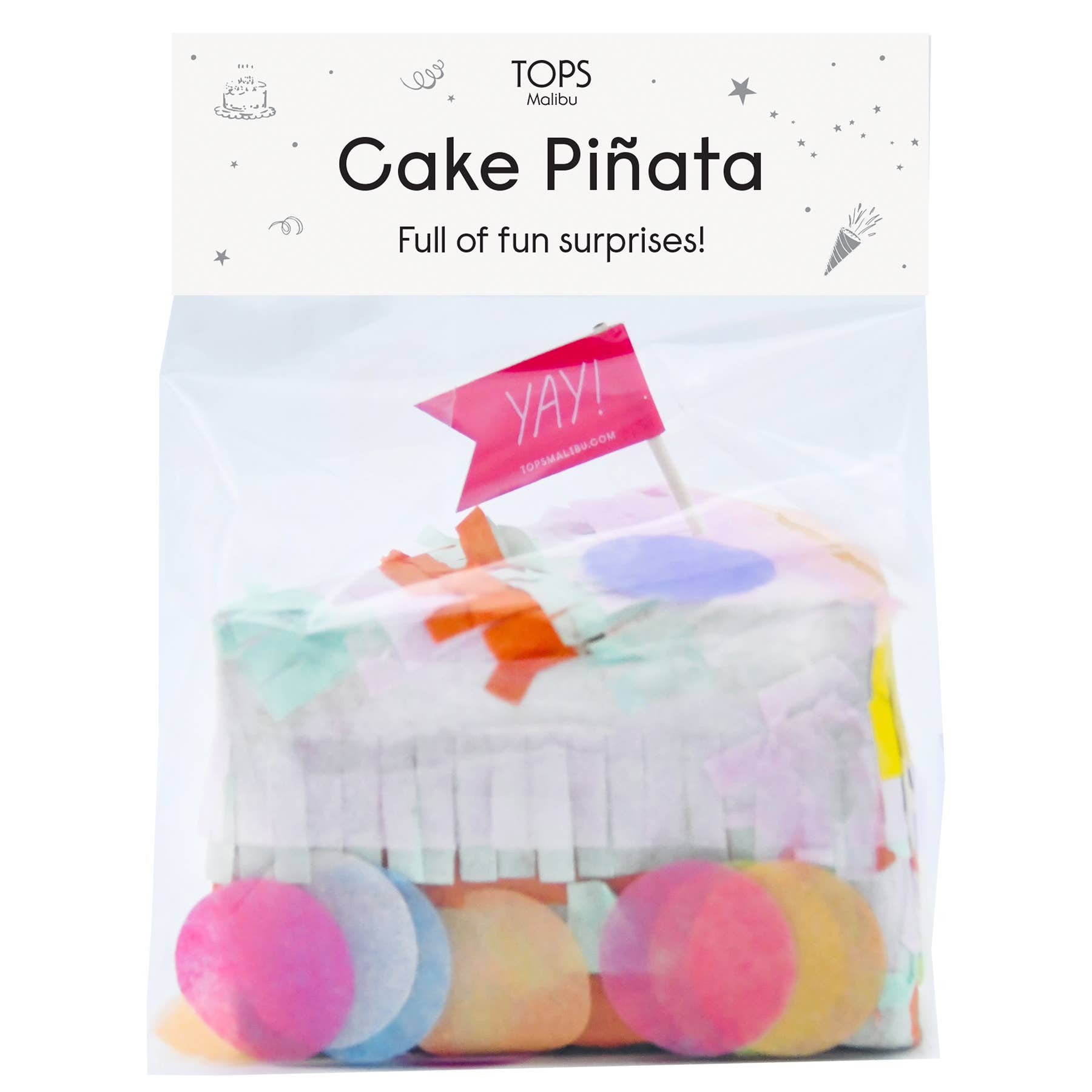Cake Slice Piñata in a Bag - bubblegum market