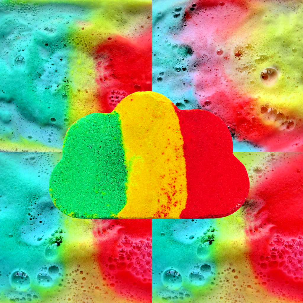 Don't Worry Be Happy Color Streaming Bath Bomb VEGAN