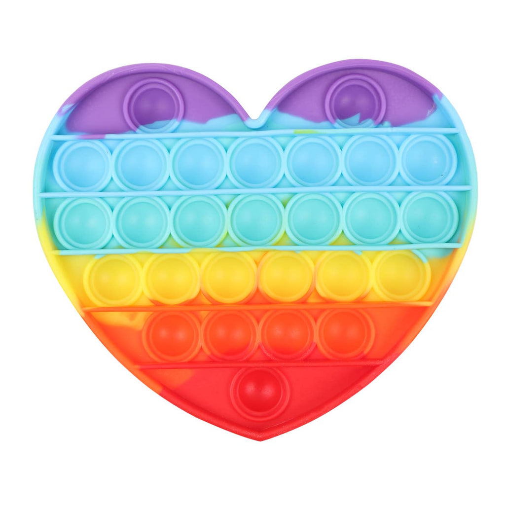 Rainbow Heart Fidget Pop Sensory Toy