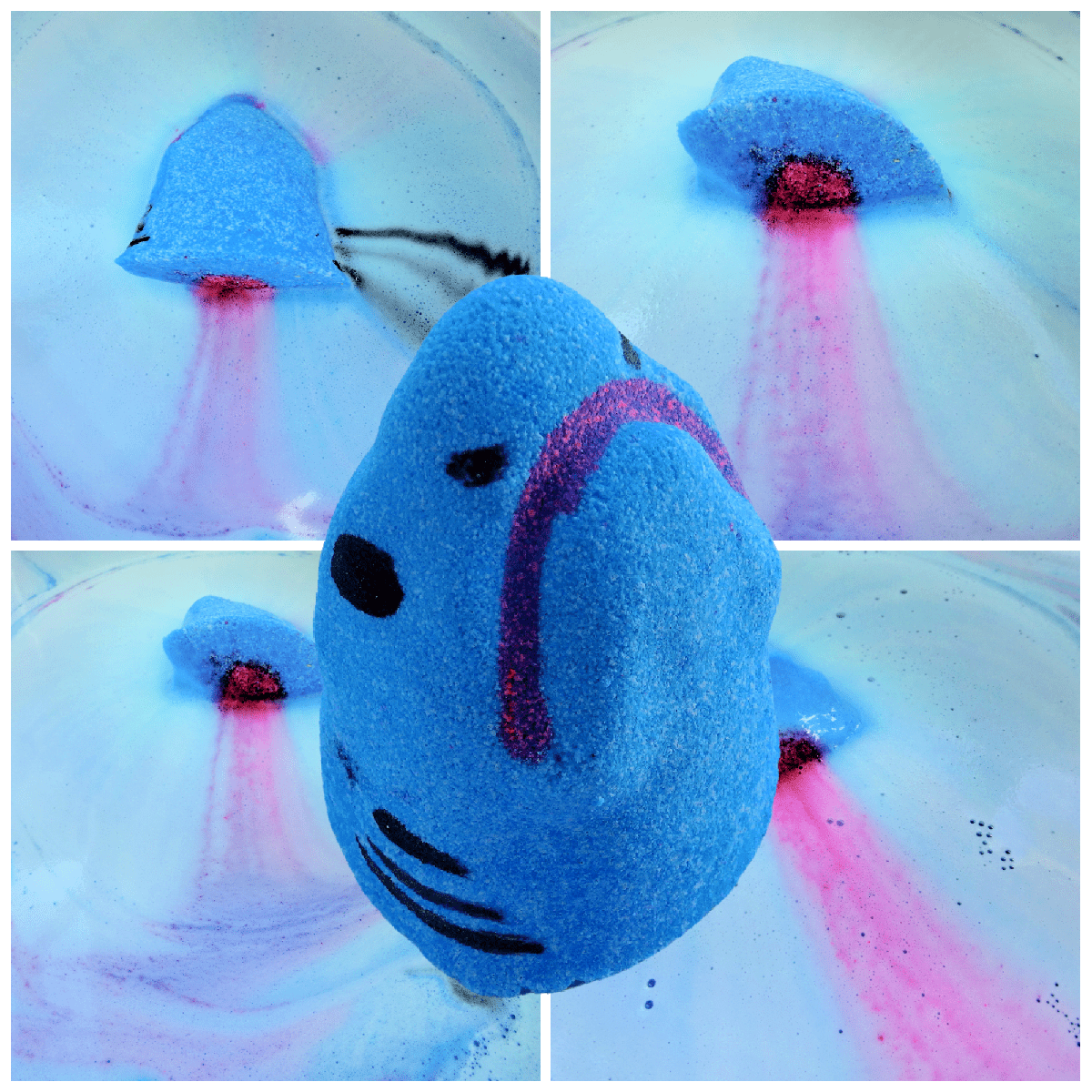 Color - Streaming Shark Bath Bomb - bubblegum market
