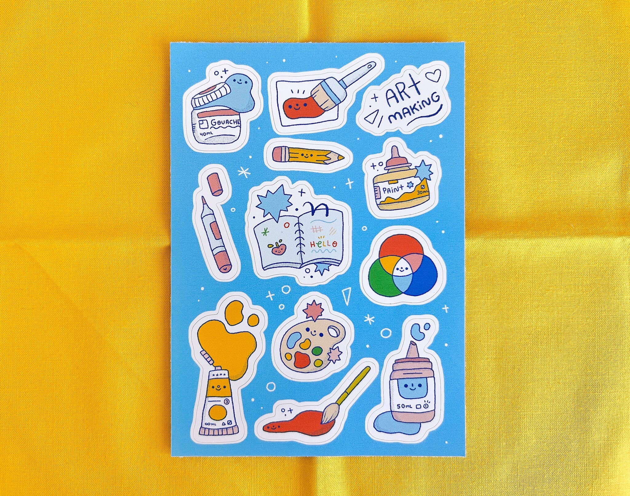 Colorful Artsy Friends Stickers - bubblegum market