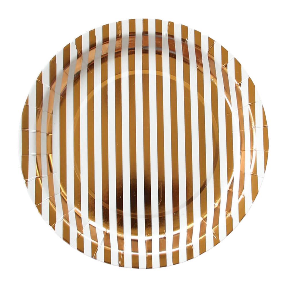 Copper Luxe Paper Plates 9" - bubblegum market