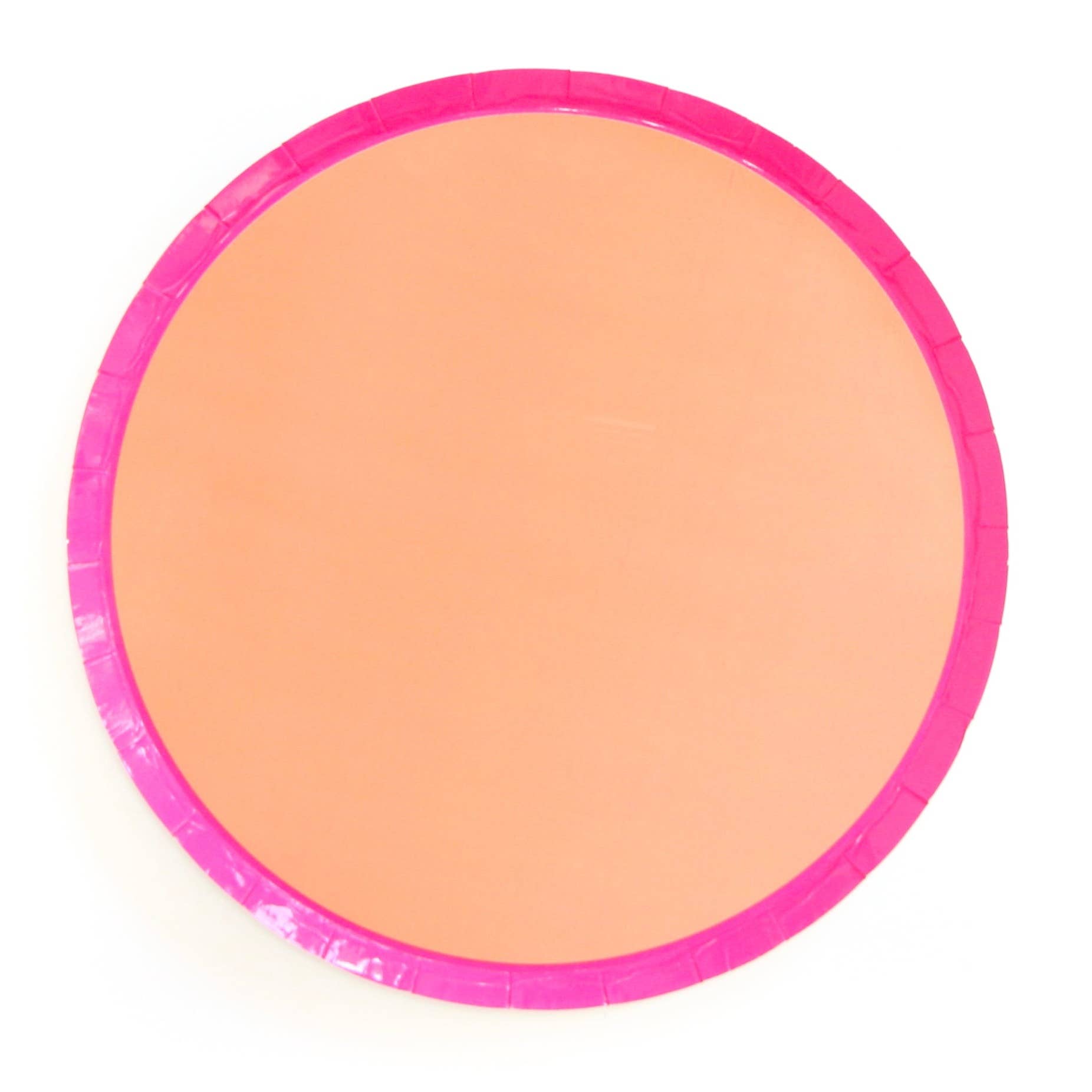 Coral & Pink Magenta Color - Blocked Paper Plates 8" - bubblegum market