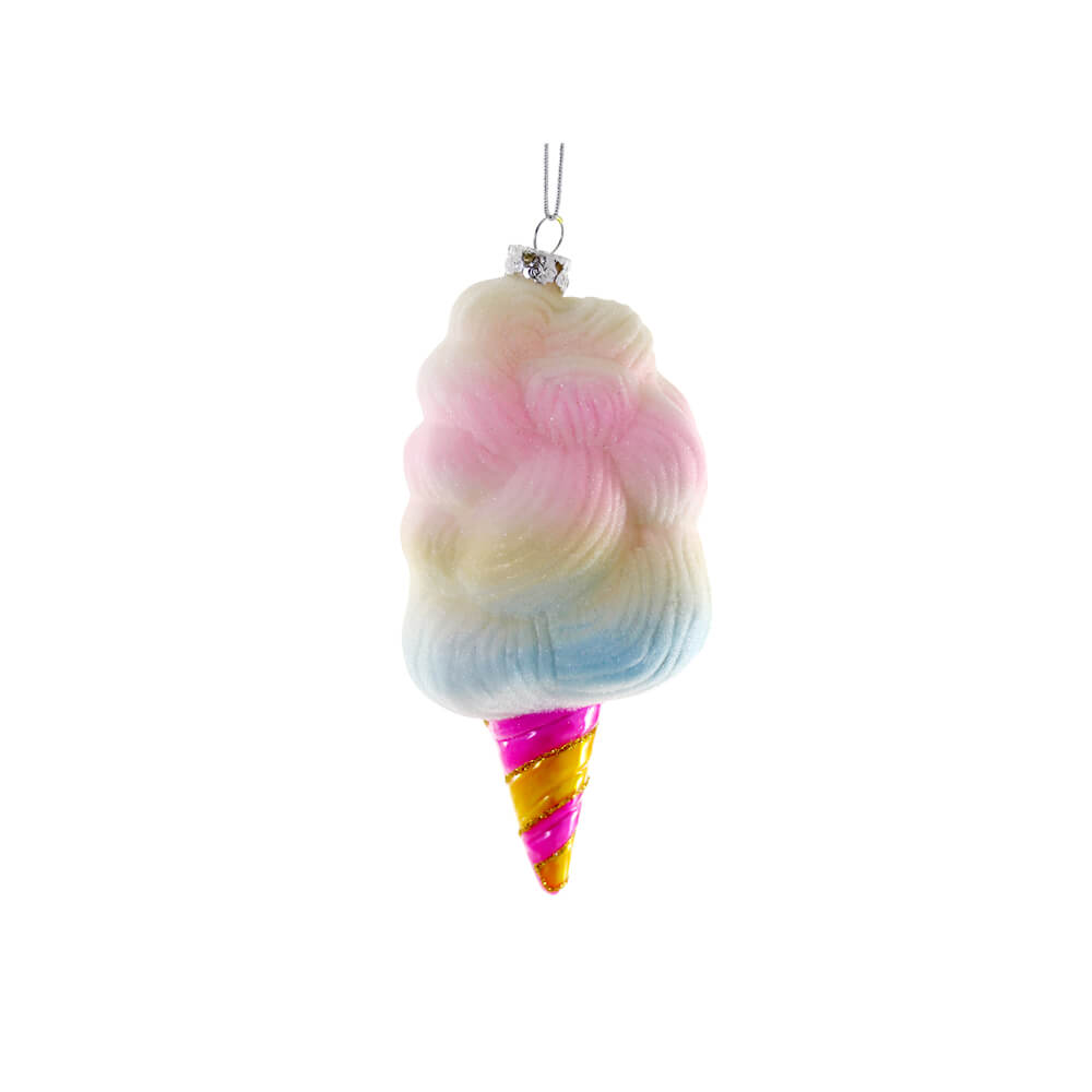 Cotton Candy Glass Ornament 5.25" - bubblegum market