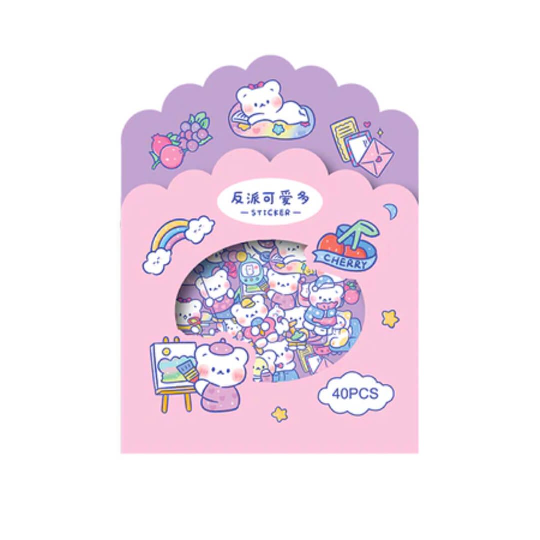 Cute Kawaii Bear Die Cut Deco Stickers - bubblegum market