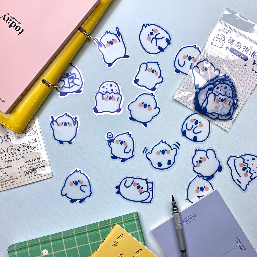 cute-kawaii-chick-die-cut-stickers-artwork-korean-stationery-deco-sticker-flakes-easter-basket-fillers-stuffers-stationary