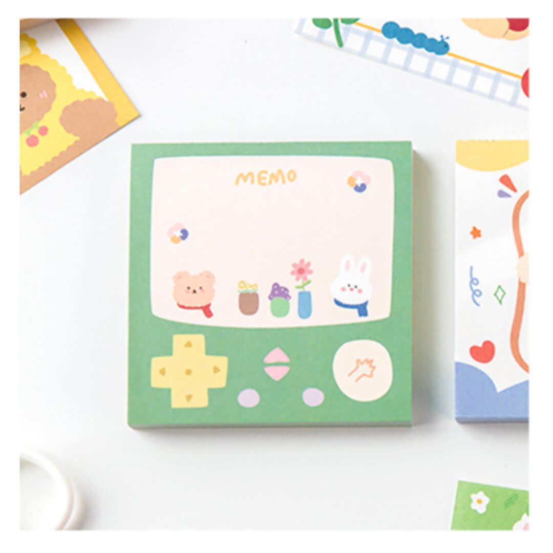 Cute Kawaii Handheld Video Game Memo Pad - bubblegum market