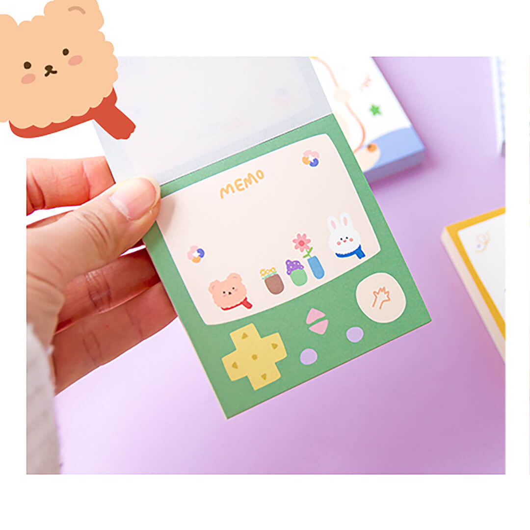 Cute Kawaii Handheld Video Game Memo Pad - bubblegum market