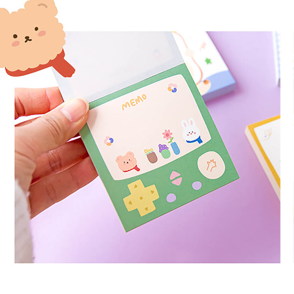 cute-kawaii-handheld-video-game-memo-pad-korean-stationery-japanese-stationary