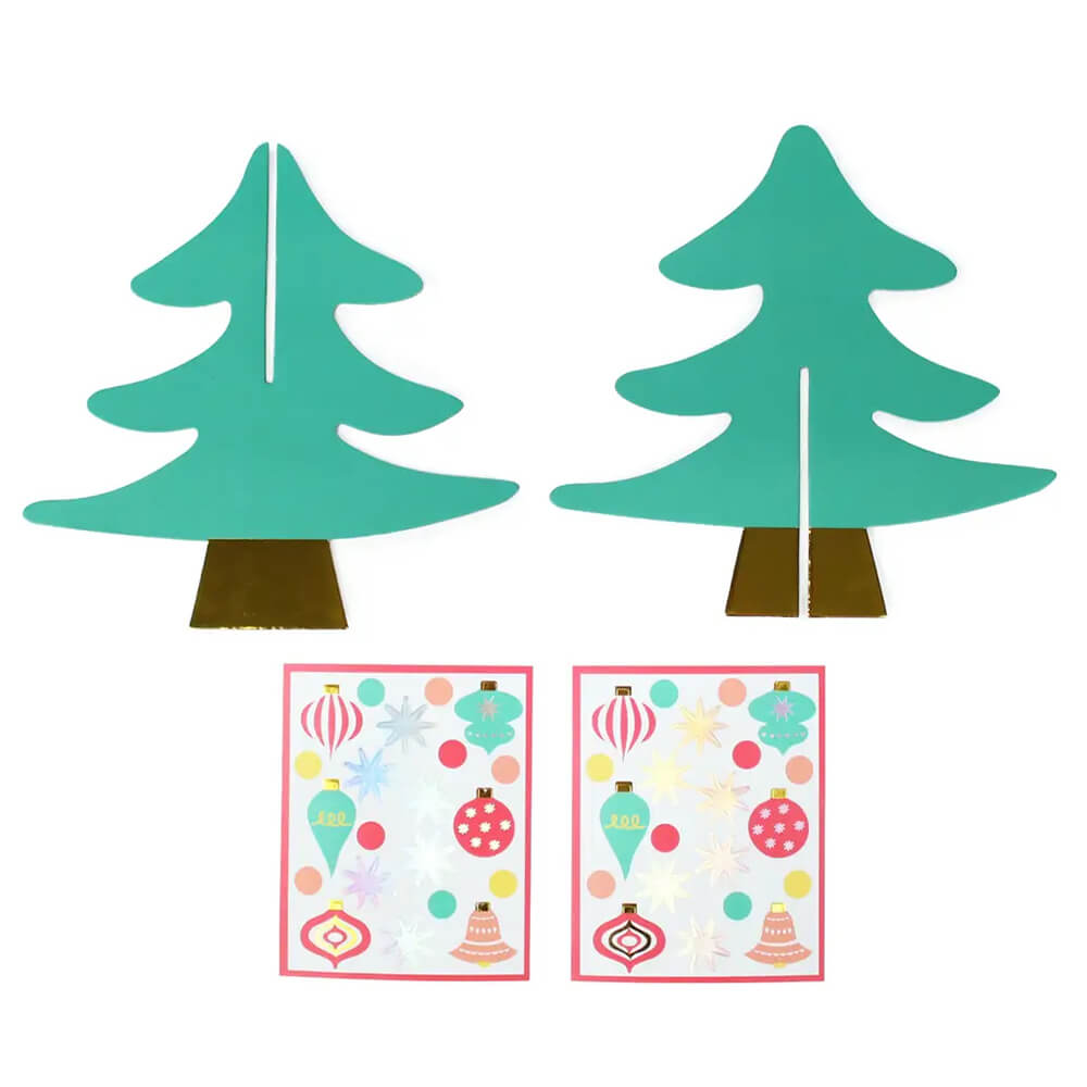 DIY Sticker Ornament Christmas Tree Craft - bubblegum market