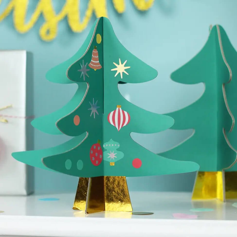 DIY Sticker Ornament Christmas Tree Craft - bubblegum market