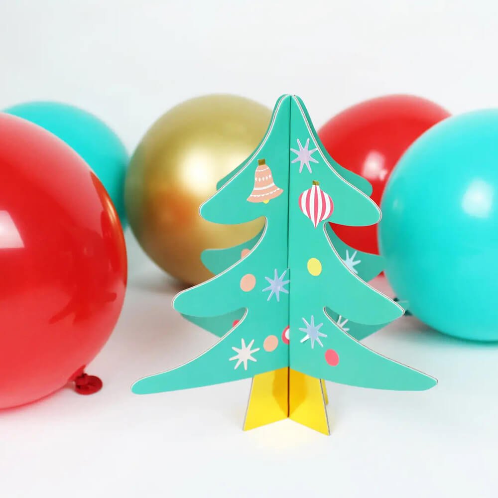 DIY Sticker Ornament Christmas Tree Craft - bubblegum market