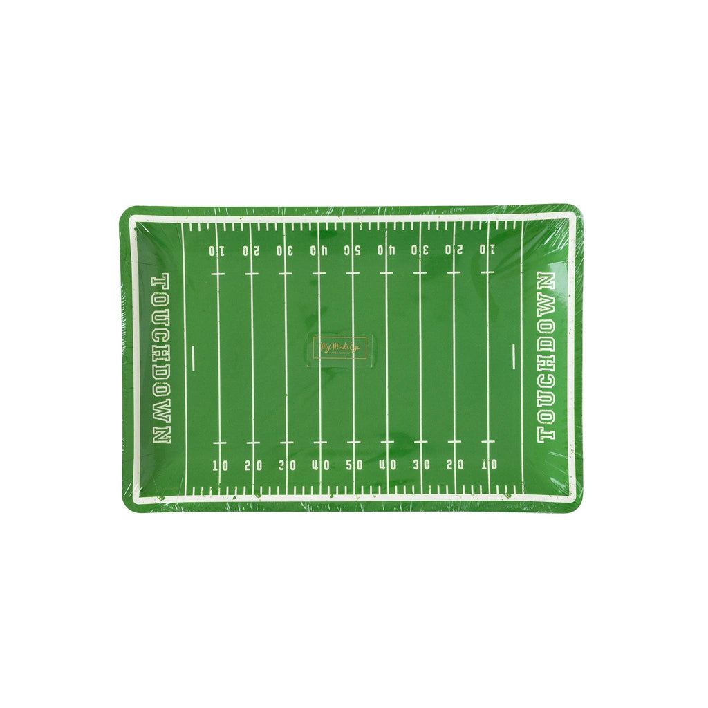 Football Field Shaped Paper Plates 11"