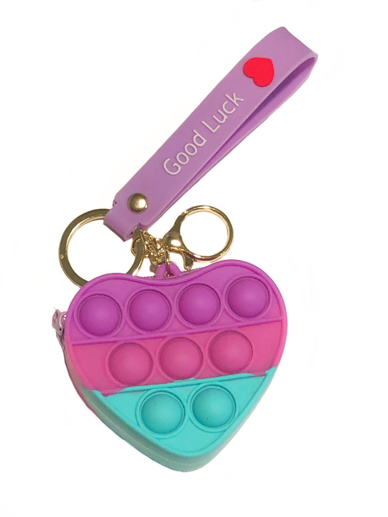 Fidget Pop Heart Wallet and Keychain