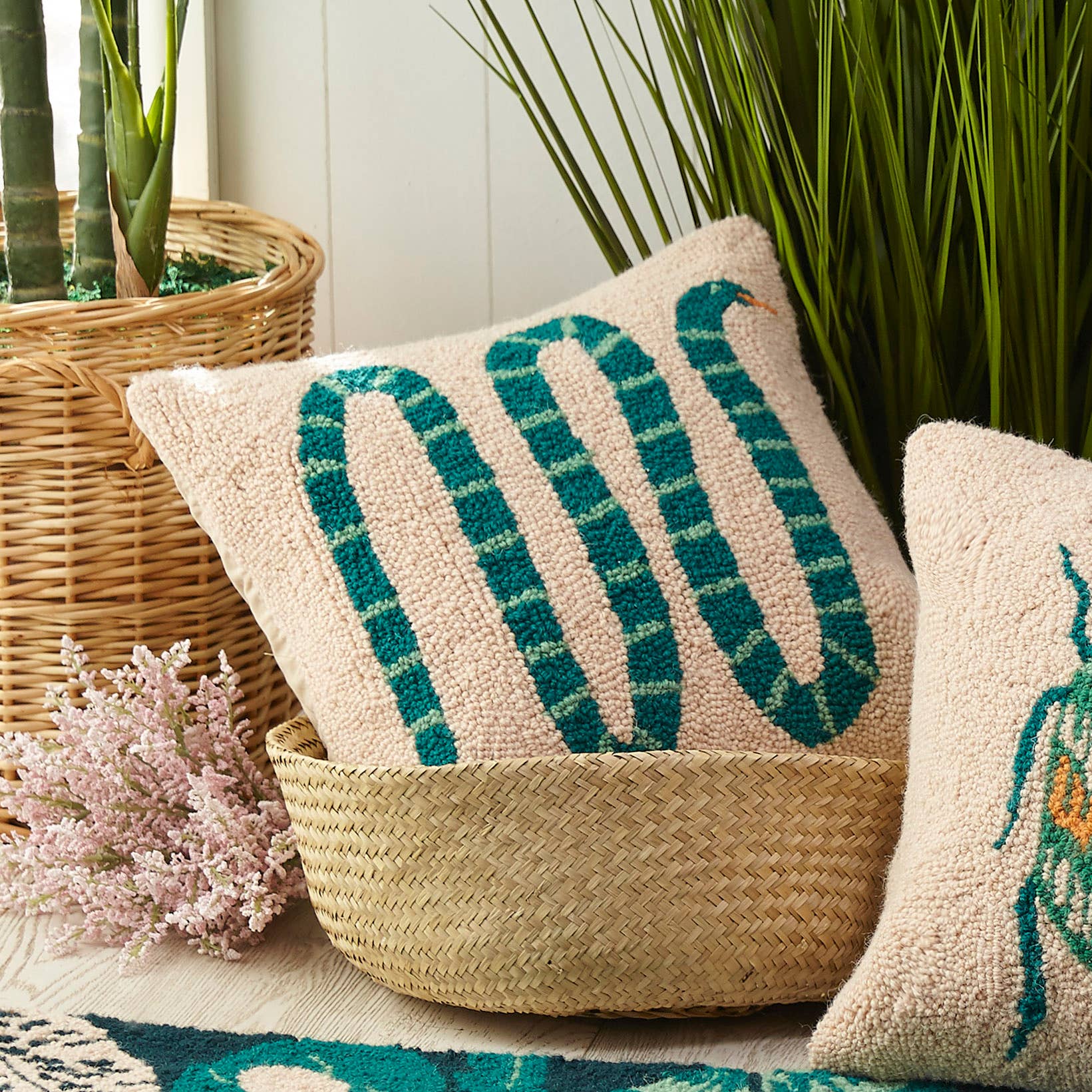 Ethereal Garden Snake Hook Pillow - bubblegum market