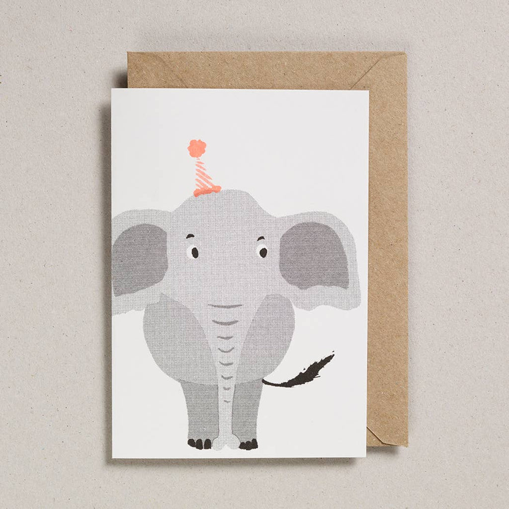 Japanese Paper Balloon Elephant Card