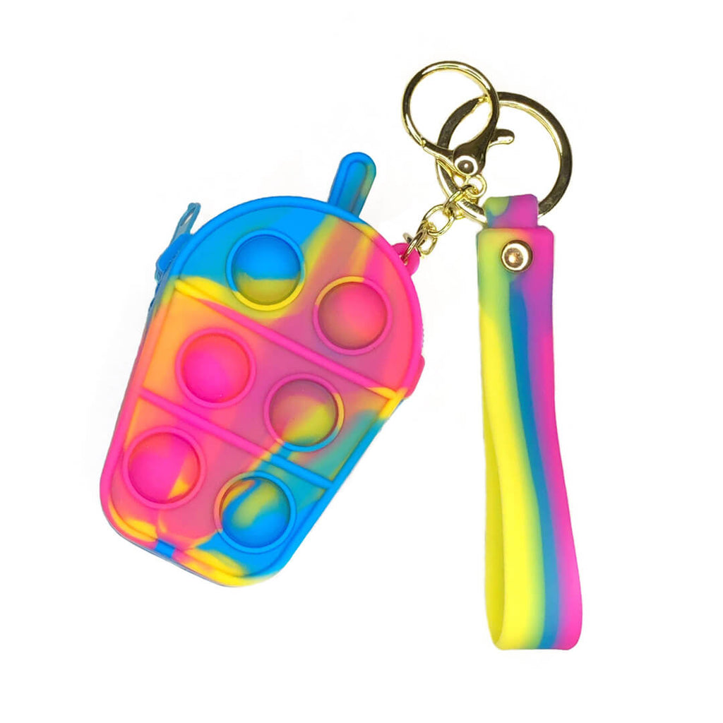 fidget-pop-boba-tea-pink-yellow-blue-tie-dye-wallet-and-keychain