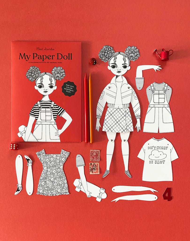 Frankie Paper Doll Coloring Kit - bubblegum market