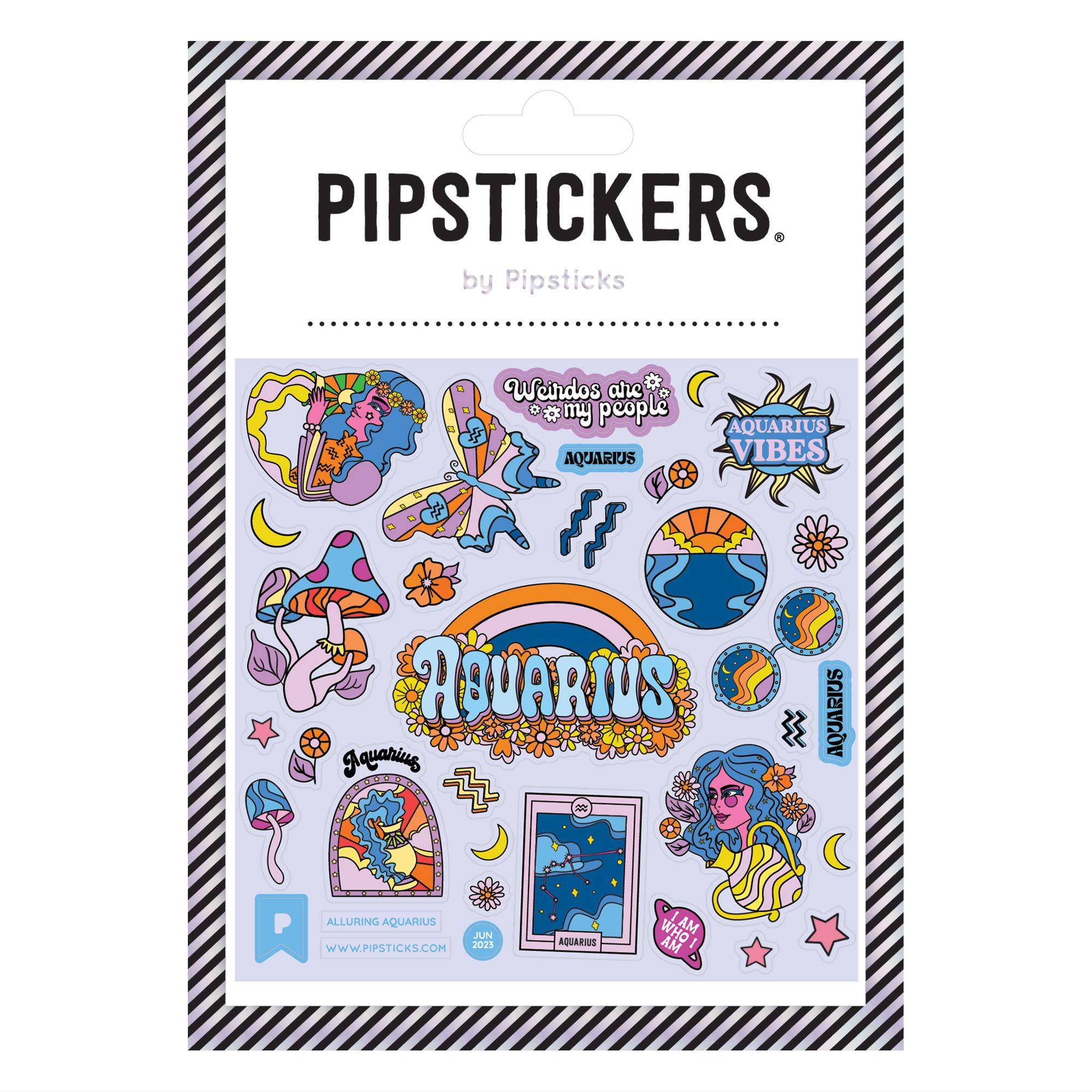 Glow - in - the - Dark Alluring Aquarius Stickers - bubblegum market
