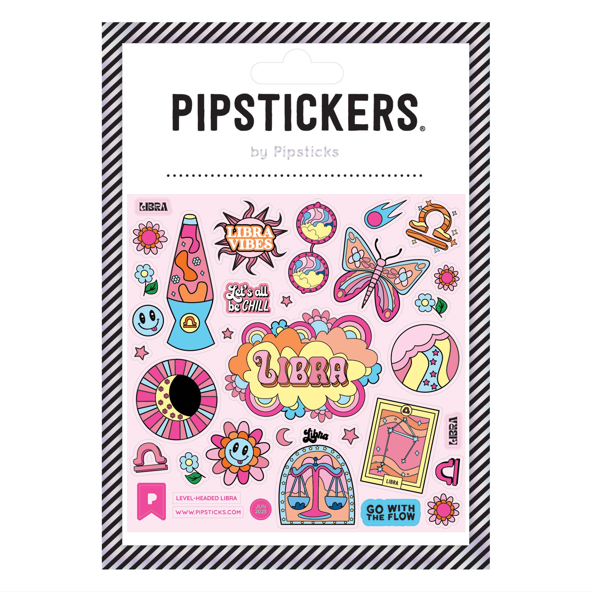 Glow - in - the - Dark Level - Headed Libra Stickers - bubblegum market