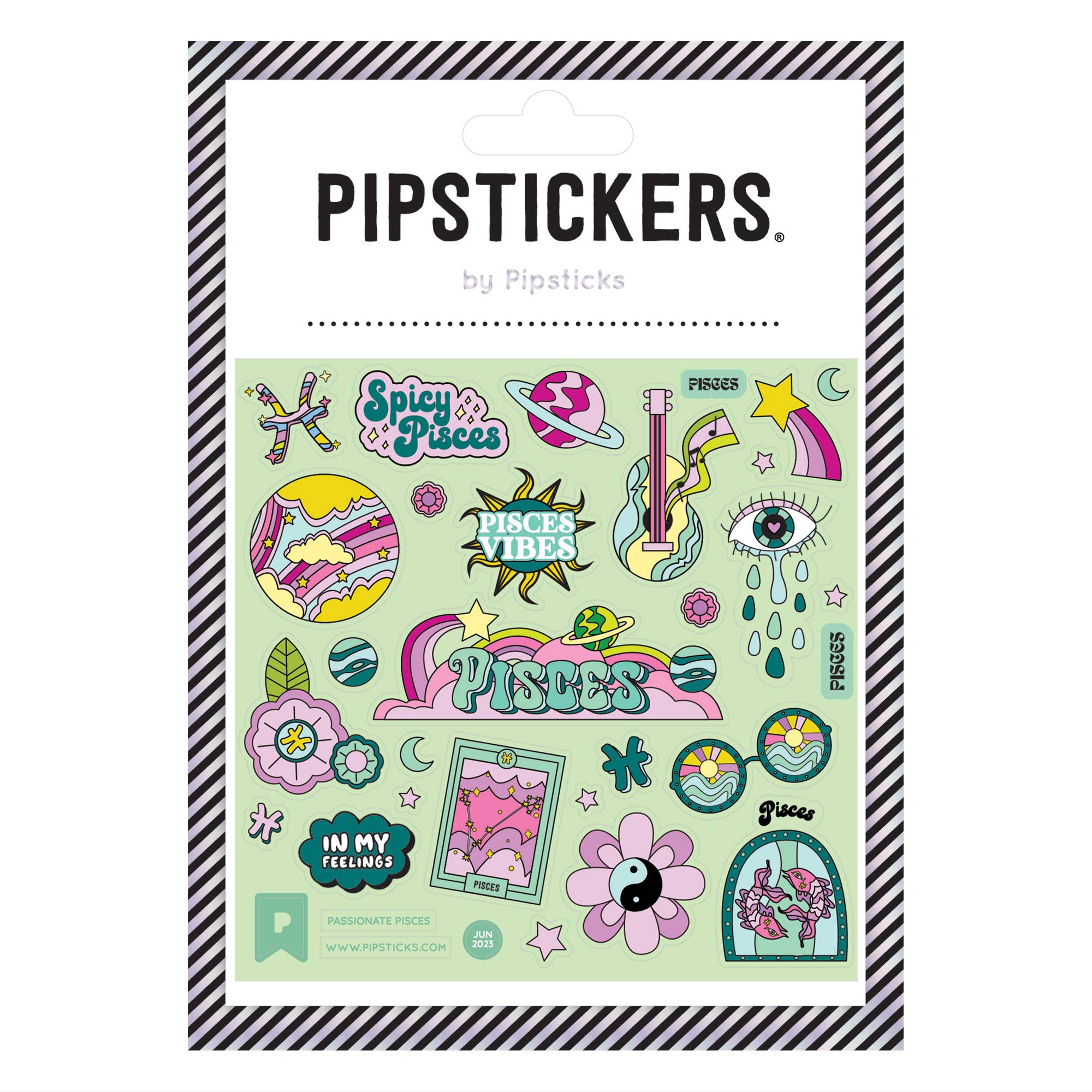 Glow - in - the - Dark Passionate Pisces Stickers - bubblegum market