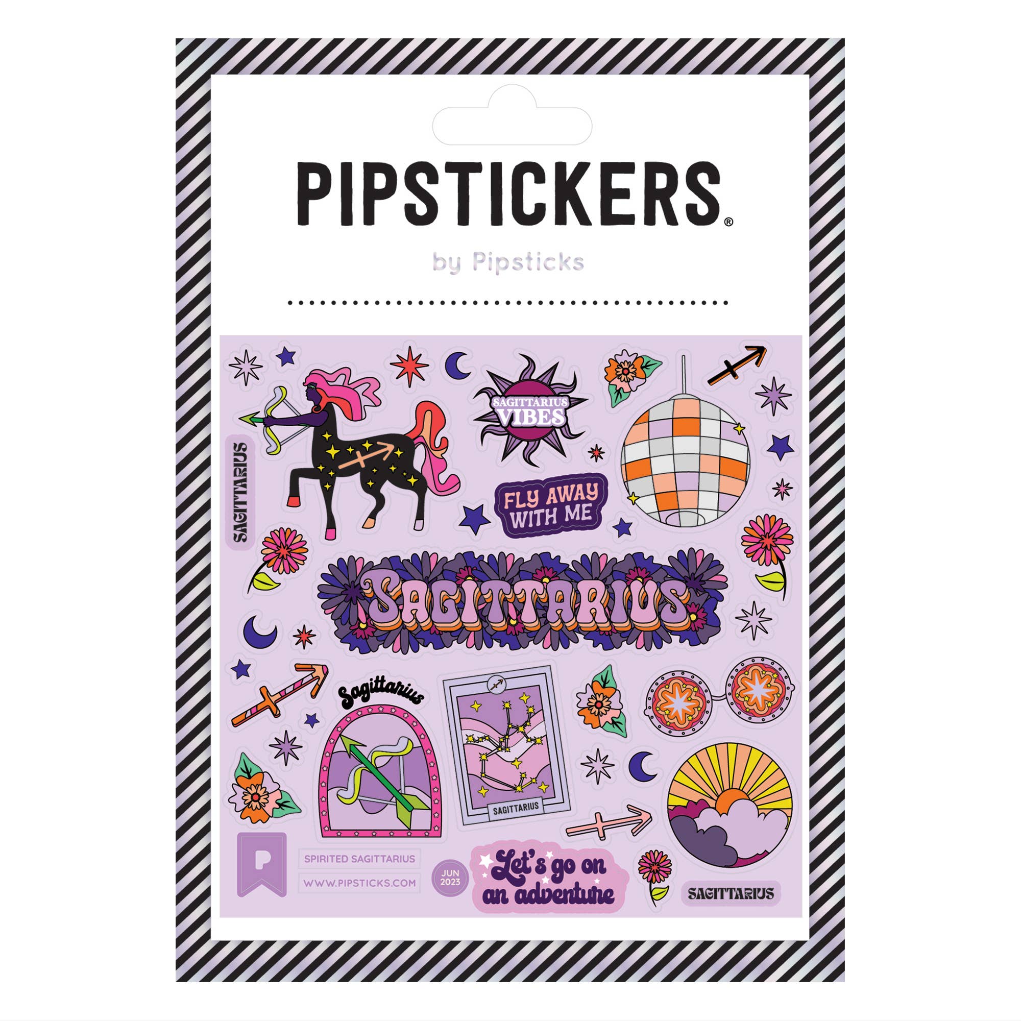 Glow - in - the - Dark Spirited Sagittarius Stickers - bubblegum market