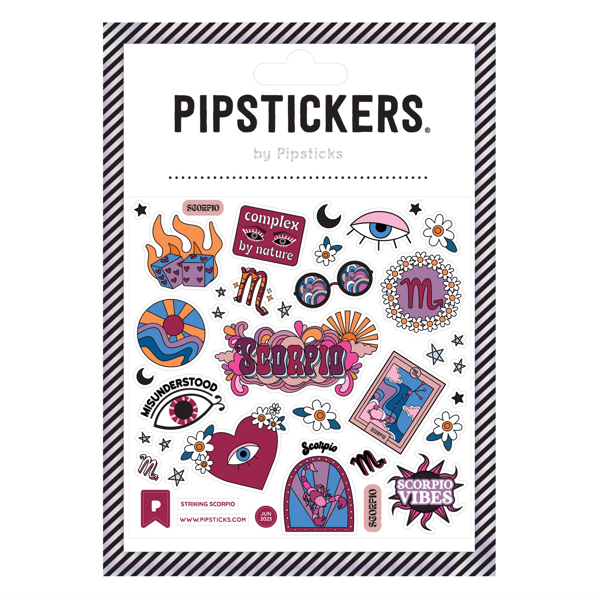 Glow - in - the - Dark Striking Scorpio Stickers - bubblegum market