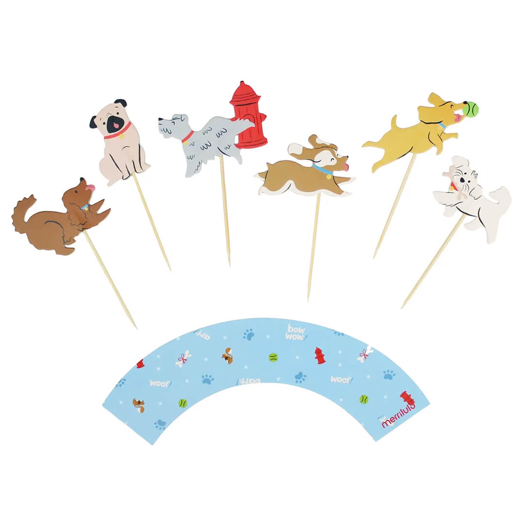 Good Dog Cupcake Toppers & Wrappers - bubblegum market