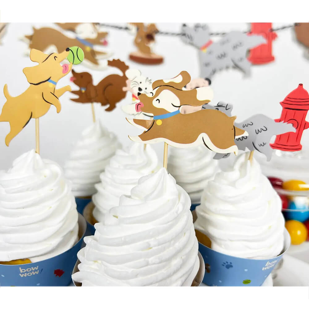 Good Dog Cupcake Toppers & Wrappers - bubblegum market