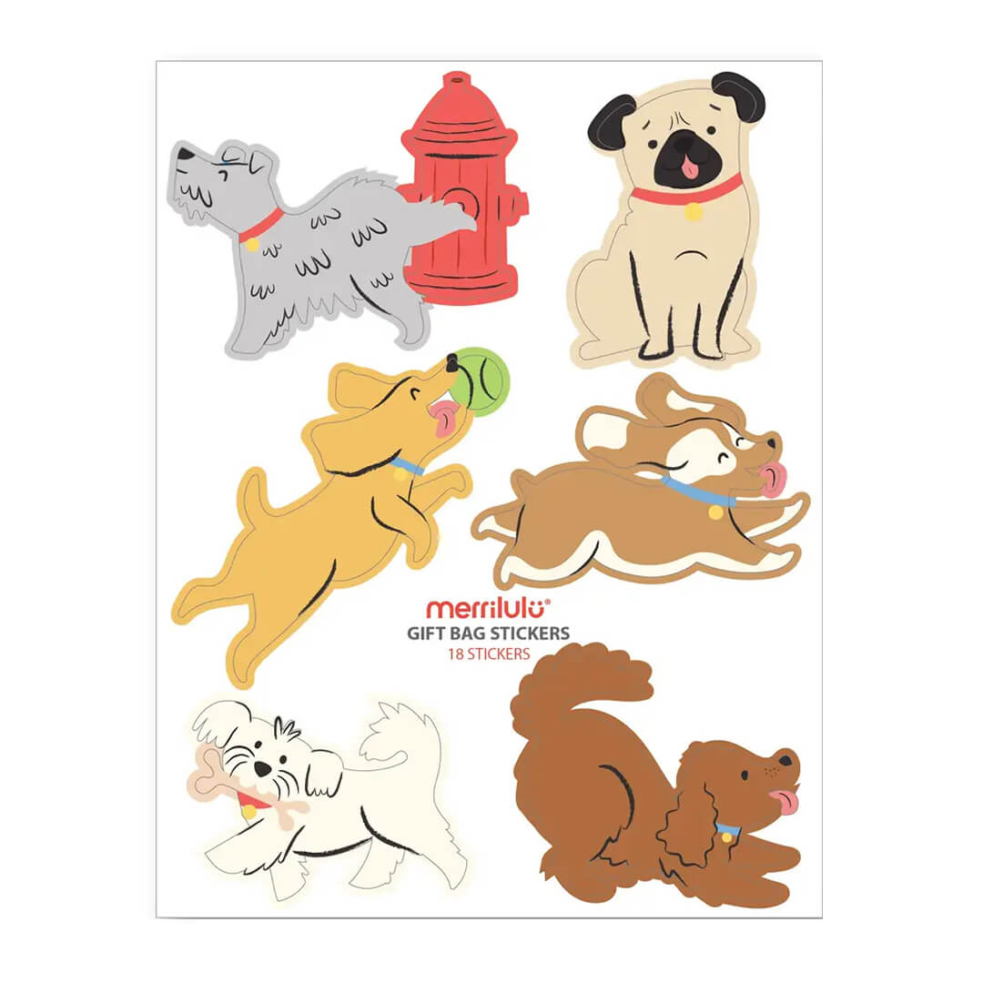Good Dog Party Gift Bag Stickers (18ct) - bubblegum market