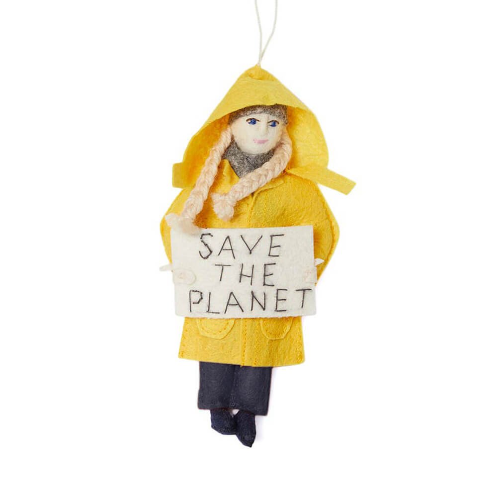 Greta Thunberg "Save the Planet" Felt Ornament - bubblegum market