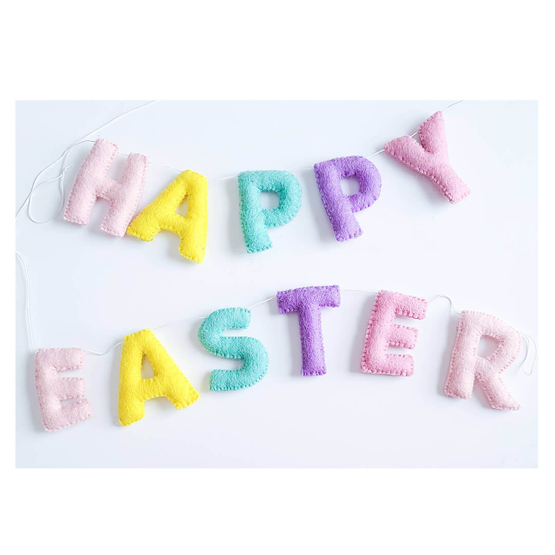 Happy Easter Pastel Garland - bubblegum market