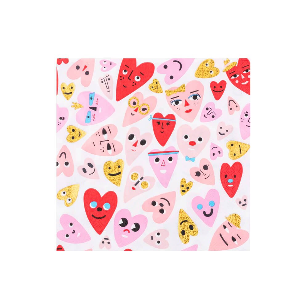 Heartbeat Gang Large Party Napkins - bubblegum market