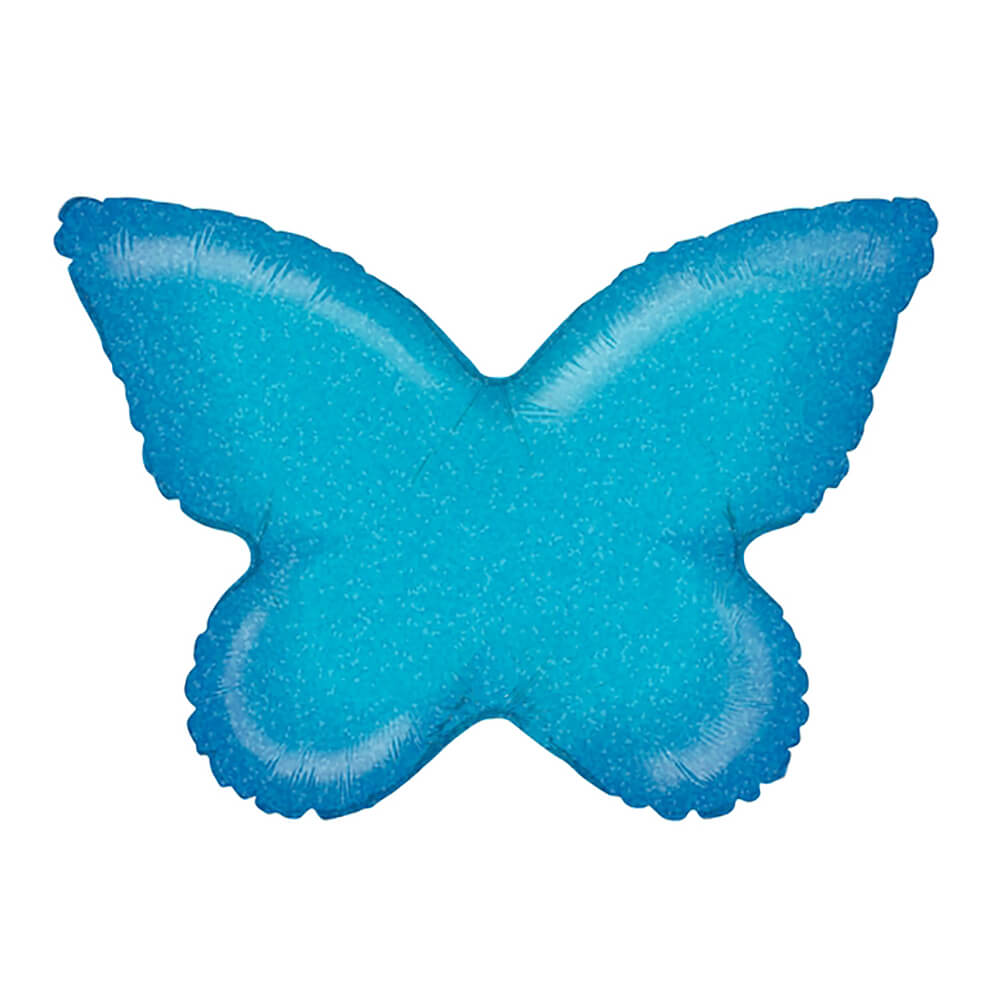 Holographic Blue Butterfly Balloon 30" - bubblegum market